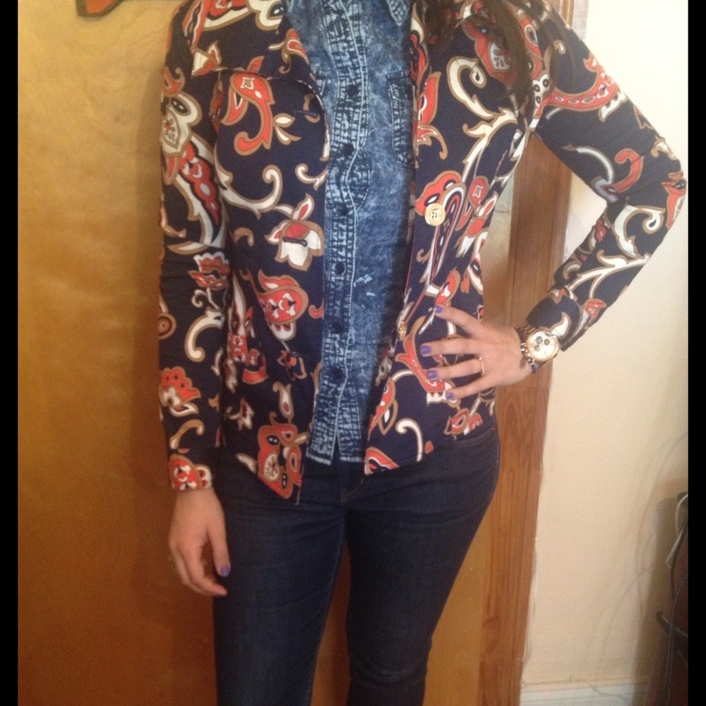 HOSTPICK Charter Club Paisley Printed‎ Blazer - Picture 2 of 5